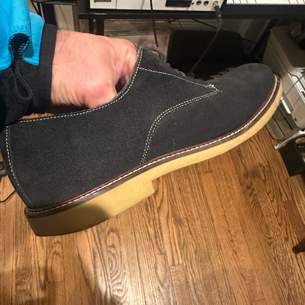 Banana Republic Black Suede Chukka with Cream/Tan Crepe Sole